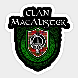 Macalister Surname Scottish Clan Tartan Crest Sticker